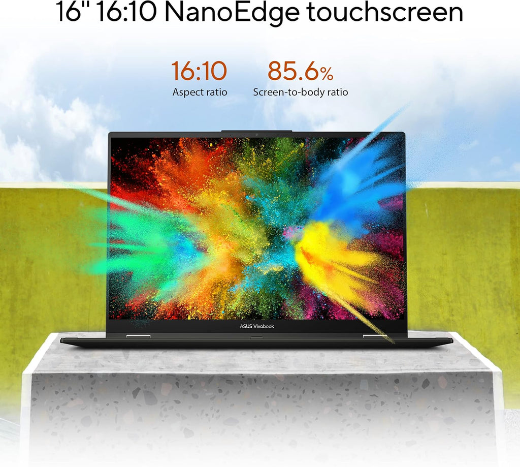 ASUS 2023 Vivobook S 16 Flip 16' WUXGA 16:10 Touch, Intel Core i5-13500H CPU, Intel HD Graphics, 8GB RAM, 512GB SSD, Stylus Supported, Windows 11 Home, Midnight Black, TP3604VA-DS51T