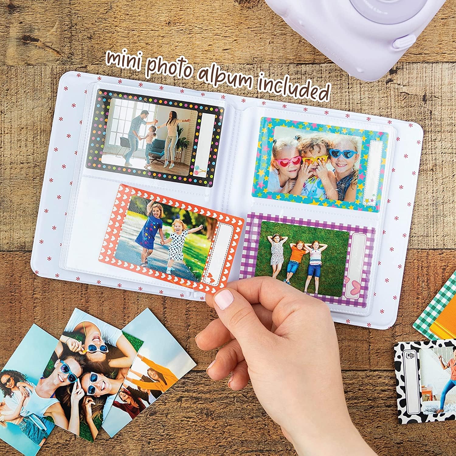 Fujifilm Instax Mini 12 Instant Camera Pastel Blue with Film Value Pack (40 Sheets) + Accessories Including Galaxy Carrying Case Strap, Photo Album, Stickers (Purple)