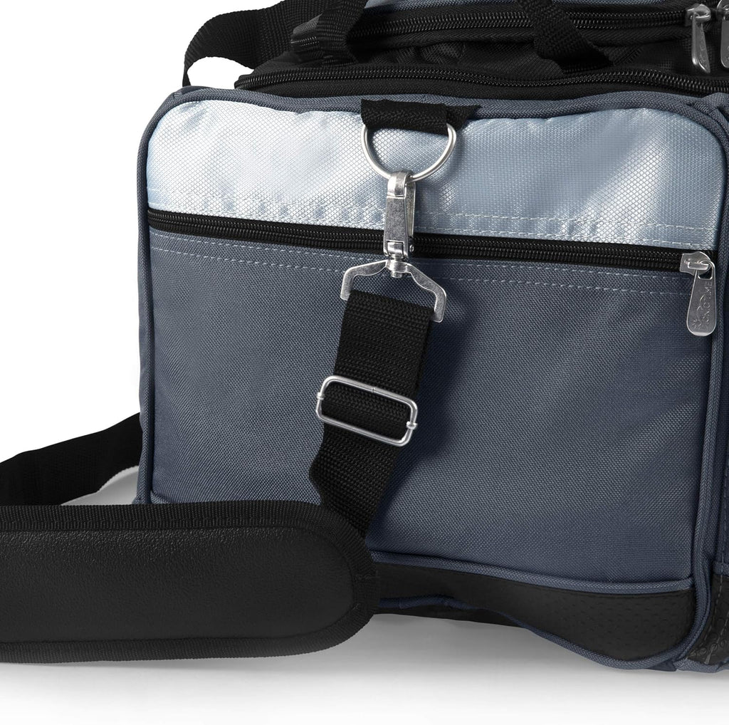 ONIVA - a Picnic Time brand Buccaneer Portable Charcoal Grill & Cooler Tote, (Black with Gray Accents)