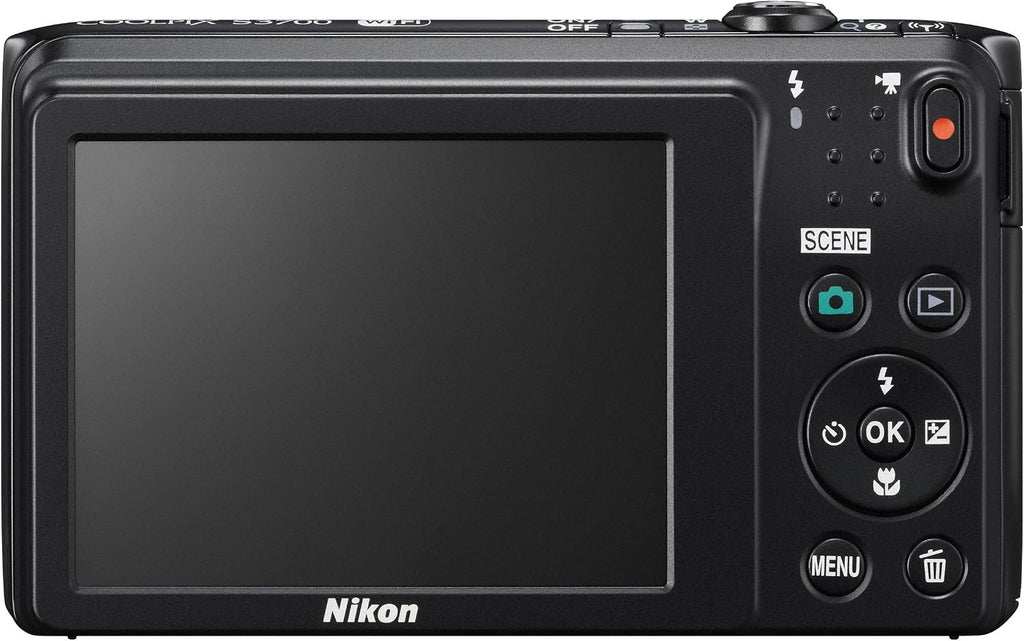 Nikon Digital Camera COOLPIX S3700 Black Optical 8X Zoom 20.05 Million Pixels S3700BK