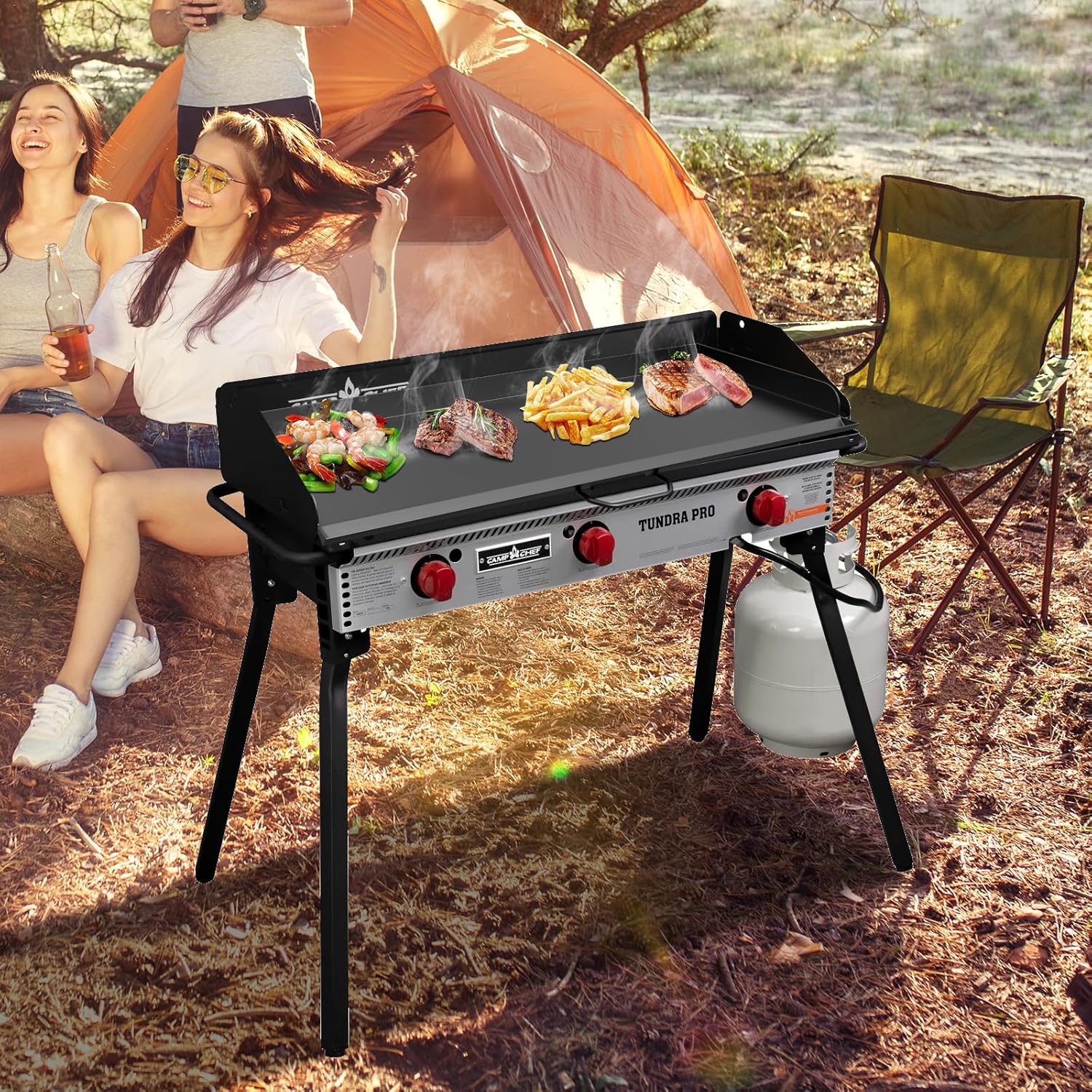 Flat Top Griddle for Camp Chef Accessories 3 Burner Stove SPG90B GB90D TB90 TB90LW TB90LWG TB90LWG15 CCH3 Camp Stove Griddle Top for Camp Chef Tundra 3 Burner 16' x 38'