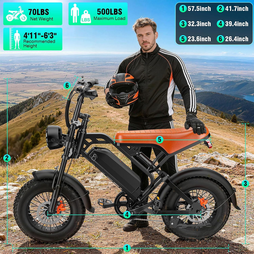 LELEKUAI Electric Bike for Adults, 1200W Peak Motor Commuter Ebike, 20-28MPH Speed, 32 Miles Range, Removable Waterproof Battery, Dual Disc Brakes Electric Bicycle, UL 2849 Certified