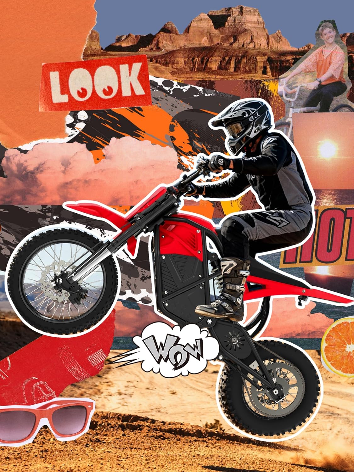 ESKUTE Electric Dirt Bike for Teens Adults, Mid-Drive Motor 3500W Peak, Electric Motorcycle 48V23Ah Battery, 53-Mile Range, 38mph, Hydraulic Nitrogen Dual Shock Absorbers