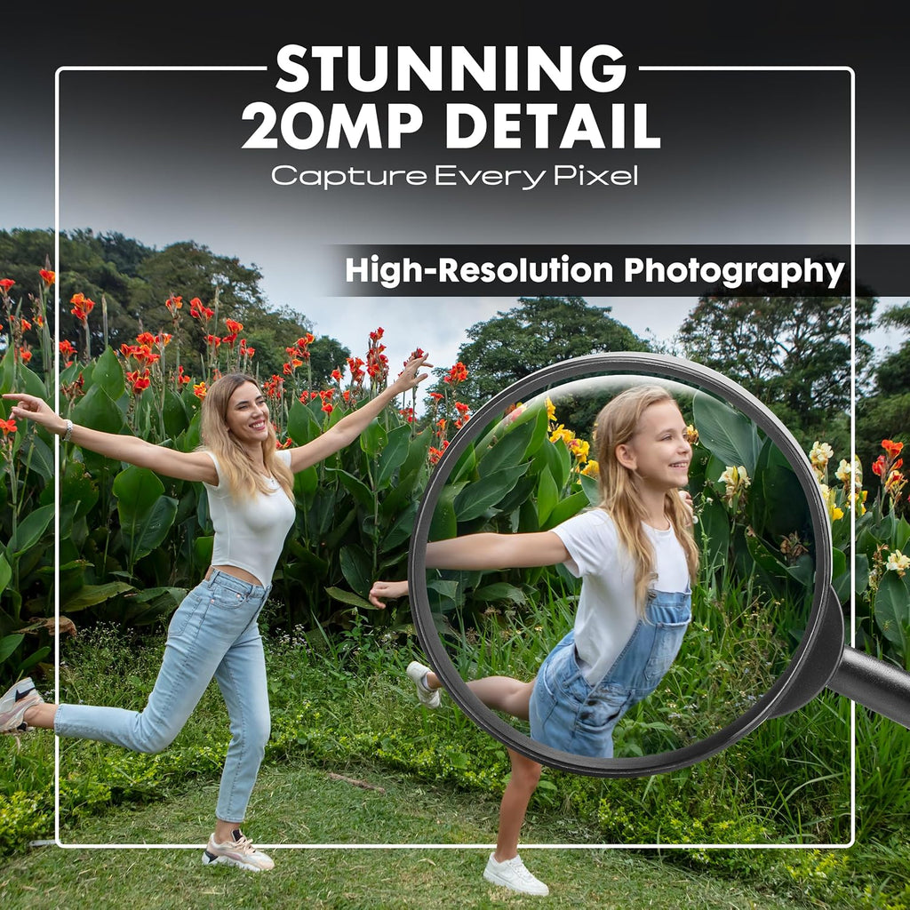 Minolta MN40Z 20MP Digital Camera – 40x Optical Zoom, 1080p FHD Video, 3.0' LCD, Wi-Fi, Face/Smile/Blink Detection – Blue