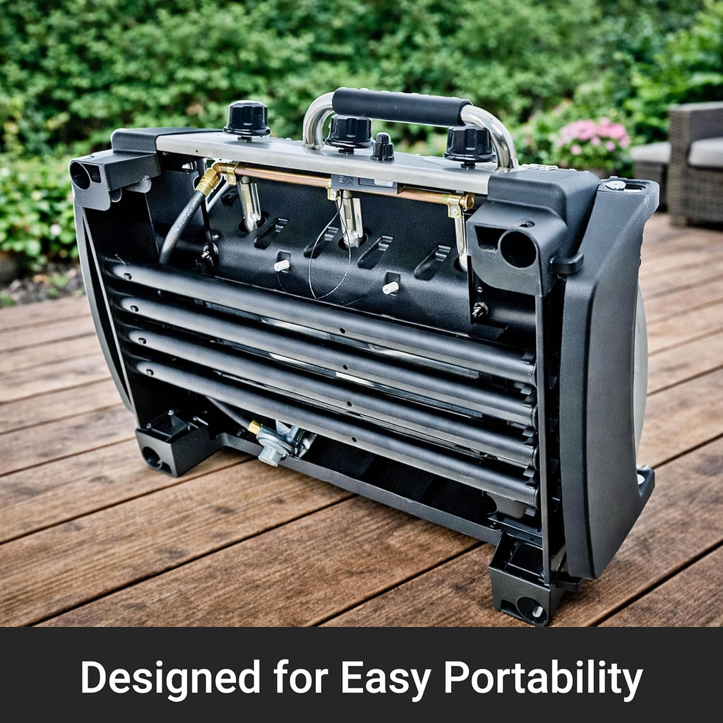 Broil King 952654 Porta-Chef 320 Portable Propane Grill in Stainless Steel and Black
