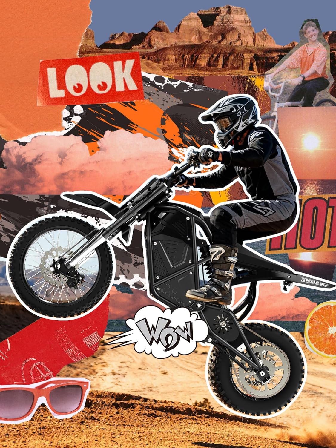ESKUTE Electric Dirt Bike for Teens Adults, Mid-Drive Motor 3500W Peak, Electric Motorcycle 48V23Ah Battery, 53-Mile Range, 38mph, Hydraulic Nitrogen Dual Shock Absorbers