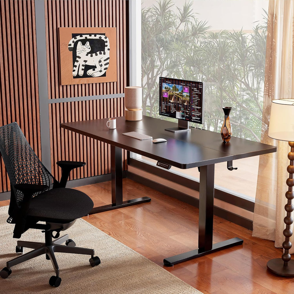 ErGear Height Adjustable Electric Standing Desk, 40 x 24 Inches Sit Stand up Desk, Memory Computer Home Office Desk, Black