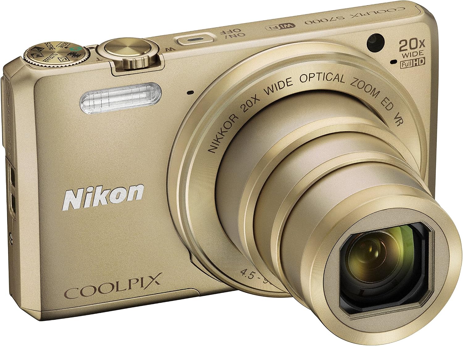 Nikon COOLPIX S7000 Digital Camera (Gold) - International Version (No Warranty)