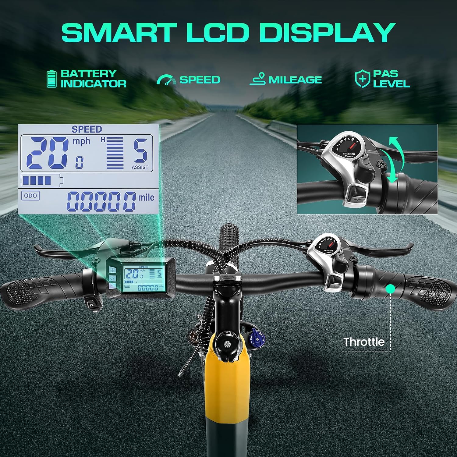 Wooken Electric Bike for Adults, 1000W Peak Ebike, 26' x 2.1' Tire Step Through Electric Bike, City Cruiser Ebike with 48V 10.4/15Ah Removable Battery, 7 Speed, SGS Certified to UL2849