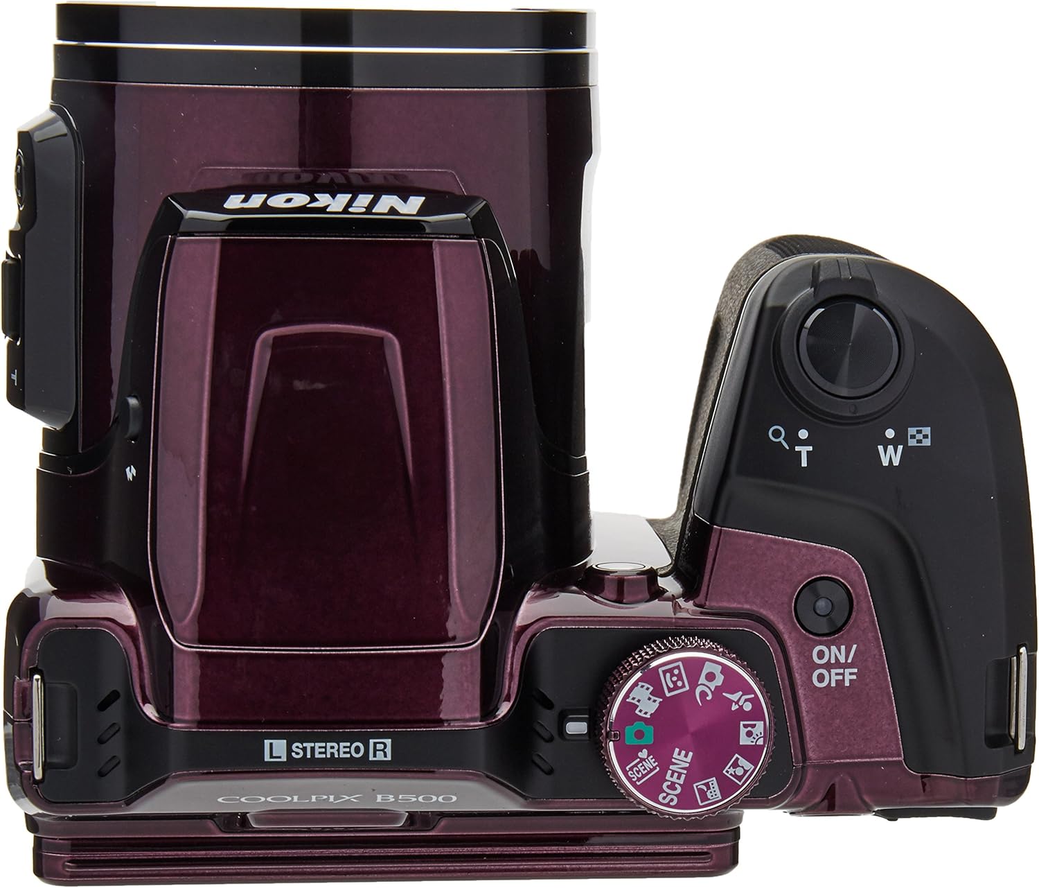 Nikon B500 16 MP Point & Shoot Digital Camera, Plum