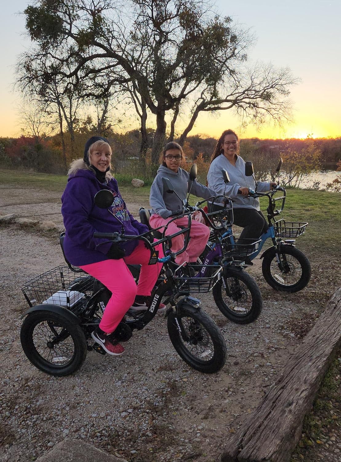 ESKUTE E Trike Electric Bike, Peak 1200W Brushless Motor Folding Trike 18X3.0 Fat Tire Ebike, 624Wh Removable Battery, Step-Thru 3 Wheel Electric Bicycle, Up to 55 Miles, 18MPH+ Tricycle for Adults