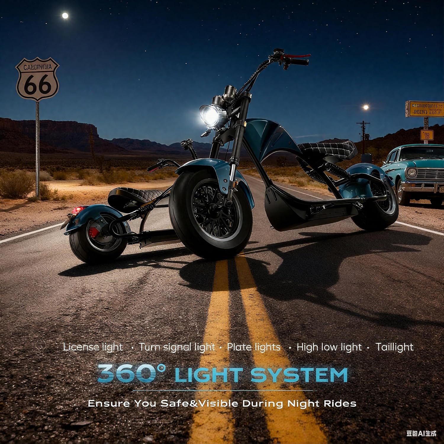 eAhora M1P Electric Motorcycle for Adults, 2000W Motor 37mph, 40+ Miles Range with 60V 30Ah Battery, Full Suspension, Hydraulic Brakes,Street Legal Electric Motorcycle for Commuting