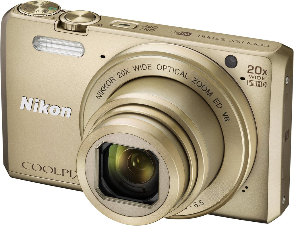 Nikon COOLPIX S7000 Digital Camera (Gold) - International Version (No Warranty)