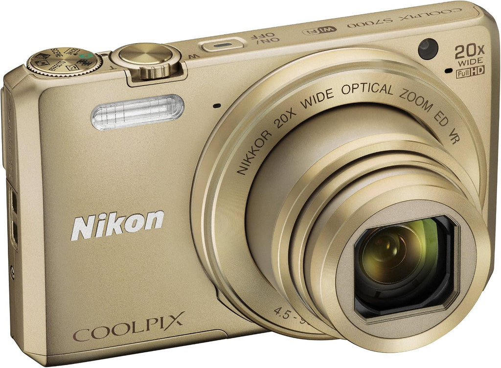 Nikon COOLPIX S7000 Digital Camera (Gold) - International Version (No Warranty)