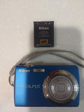 Nikon Coolpix S220 10MP Digital Camera with 3x Optical Zoom and 2.5 inch LCD (Cobalt Blue)