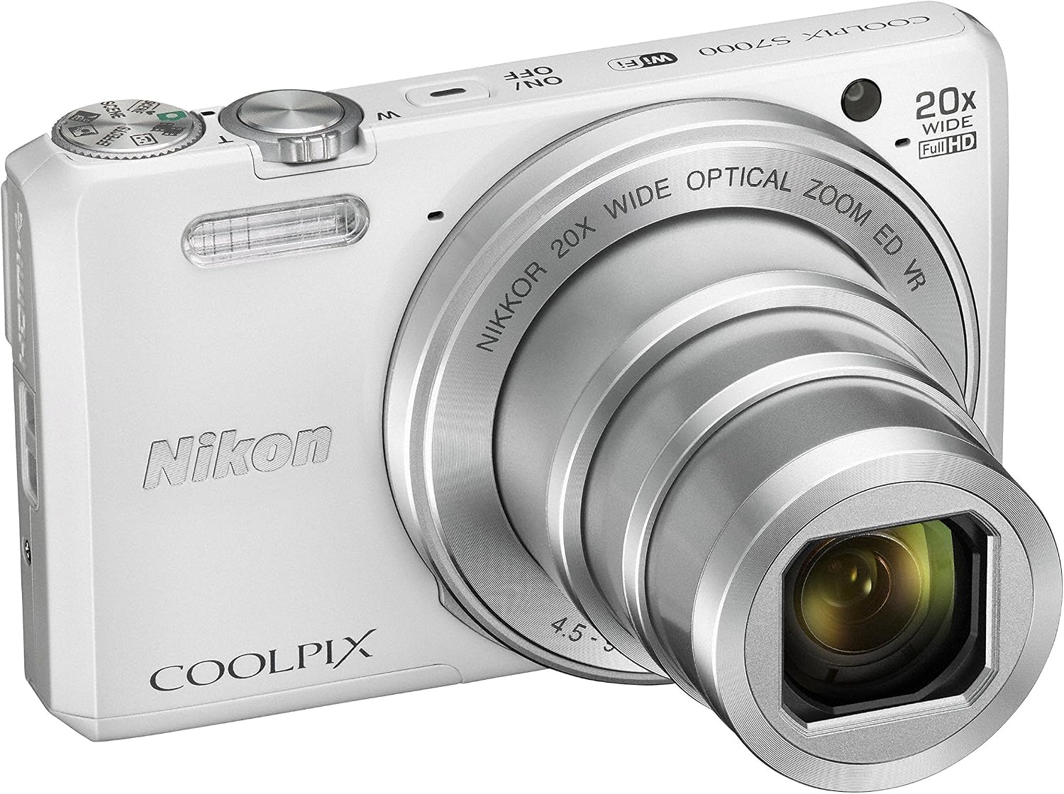 Nikon COOLPIX S7000 Digital Camera (White) - International Version (No Warranty)