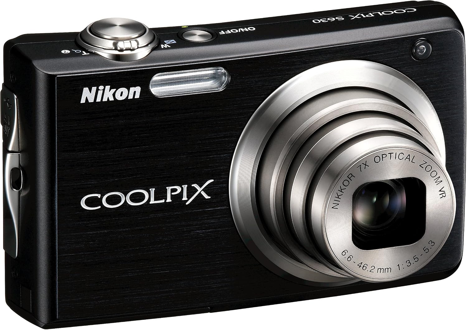 Nikon Coolpix S630 12MP Digital Camera with 7x Optical Vibration Reduction (VR) Zoom and 2.7 inch LCD (Jet Black)