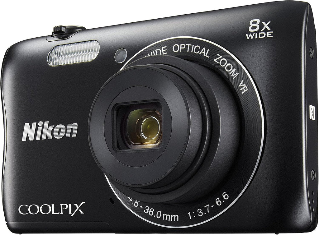 Nikon Digital Camera COOLPIX S3700 Black Optical 8X Zoom 20.05 Million Pixels S3700BK