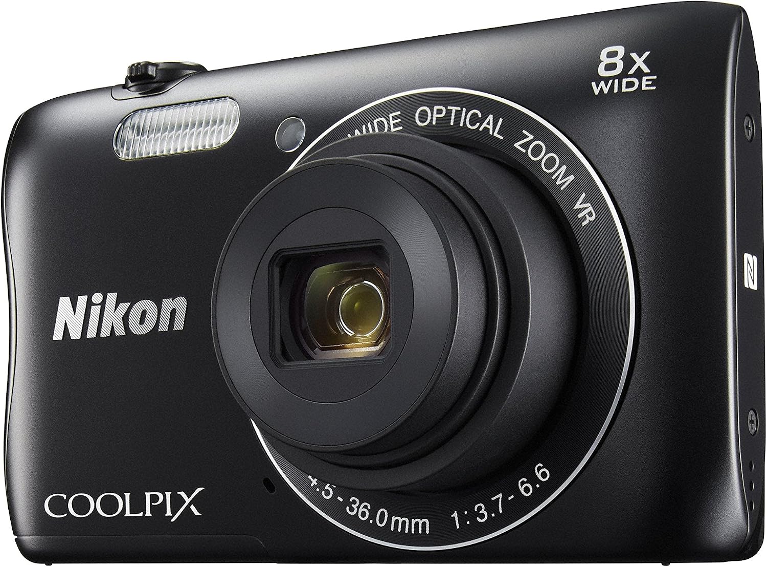 Nikon Digital Camera COOLPIX S3700 Black Optical 8X Zoom 20.05 Million Pixels S3700BK