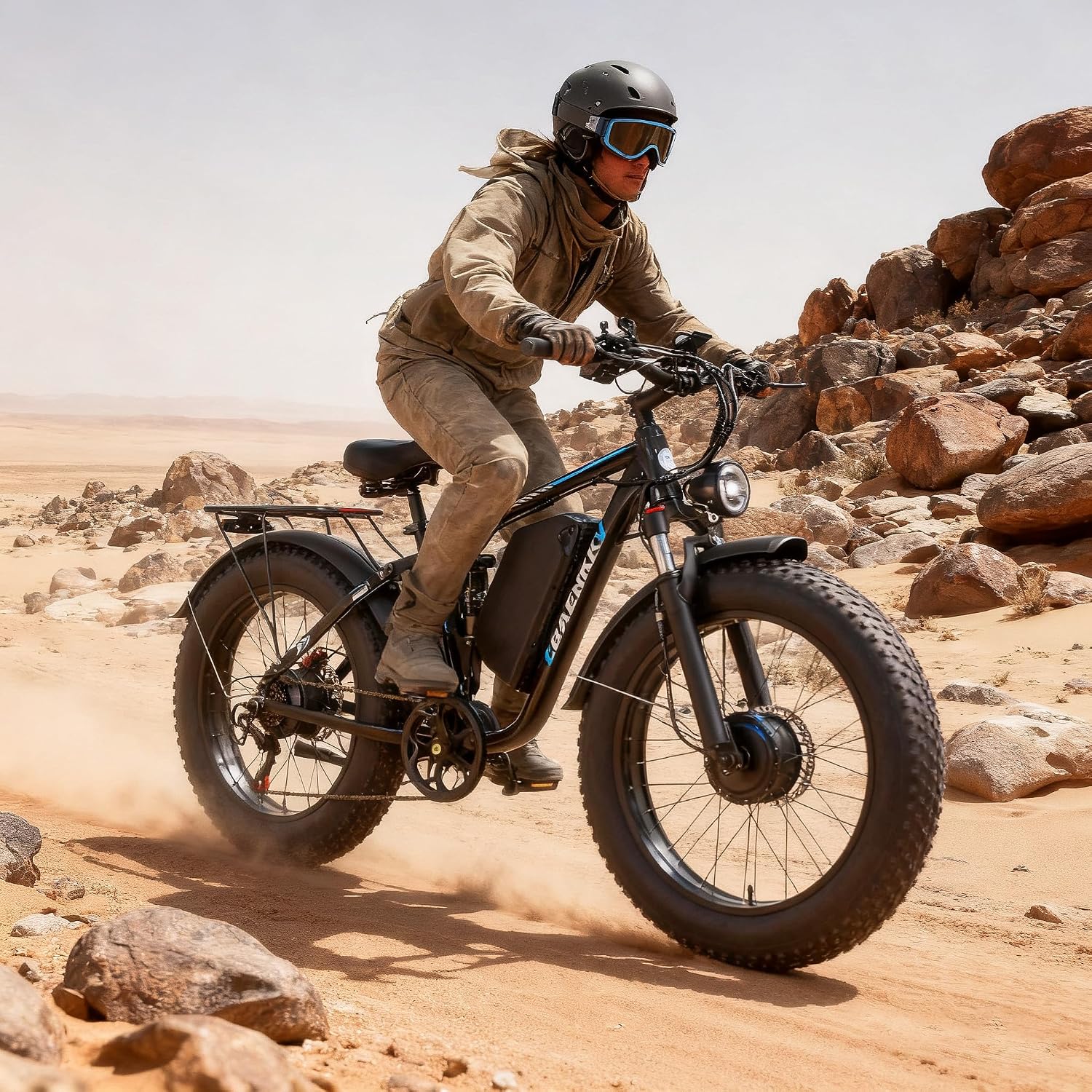 9000W Dual Motor Ebike,24' Fat Tire Electric Bike for Adults, 45MPH Fast 52V 34Ah Long Range, Dual Hydraulic Brakes Full Suspension, Snow/Mountain/Off-Road/Commute E-Bike
