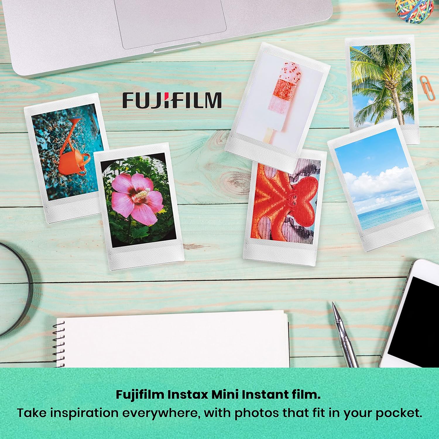 Fujifilm Instax Mini 12 Instant Film Camera Blossom Pink, Fujifilm Instax Mini Twin Pack Instant Film 20 Prints, Prtotective Case, Gift Bundle