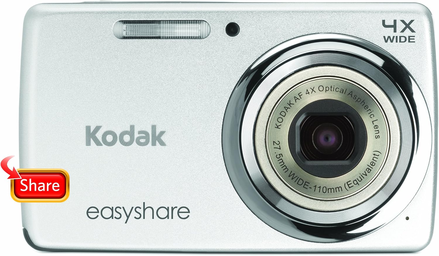 Kodak EasyShare M532 14 MP Digital Camera with 4x Optical Zoom and 2.7-Inch LCD - Silver