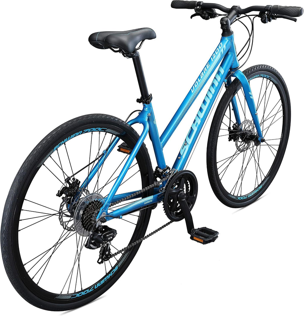 Schwinn Volare 1300 Road Bike, 700c Mens and Womens Bike, 14-Speed Drop Bar Road Bicycle, Aluminum Frame, Sport Tires, Fitness Seat, Alloy Caliper Brakes, Adult Bicycle