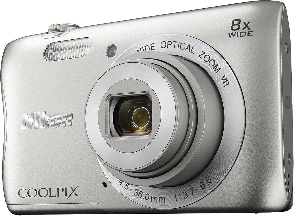 Nikon COOLPIX S3700 20MP Digital Camera with 8x Optical Zoom and Built-In Wi-Fi (Silver) (Renewed)