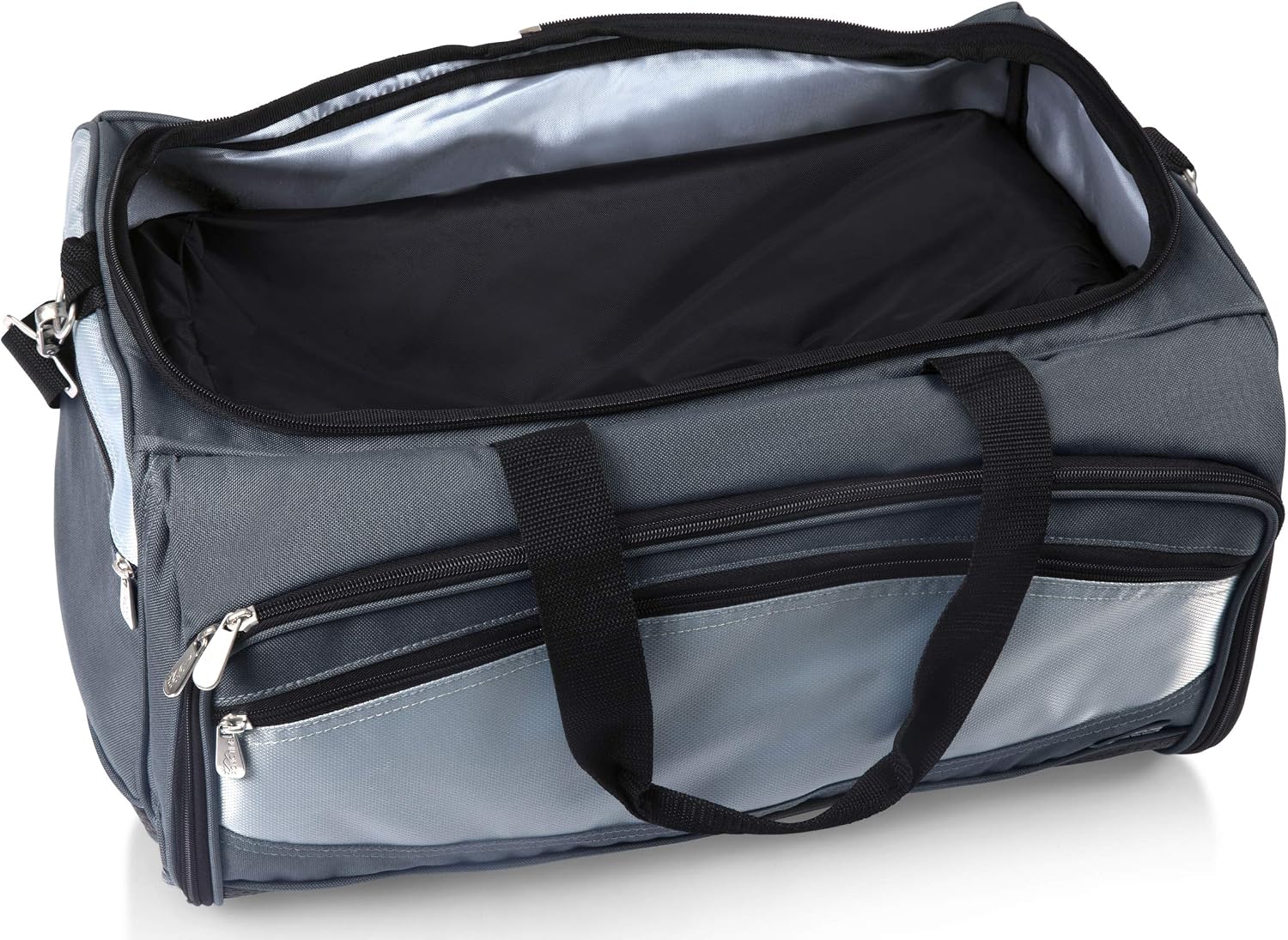 ONIVA - a Picnic Time brand Buccaneer Portable Charcoal Grill & Cooler Tote, (Black with Gray Accents)