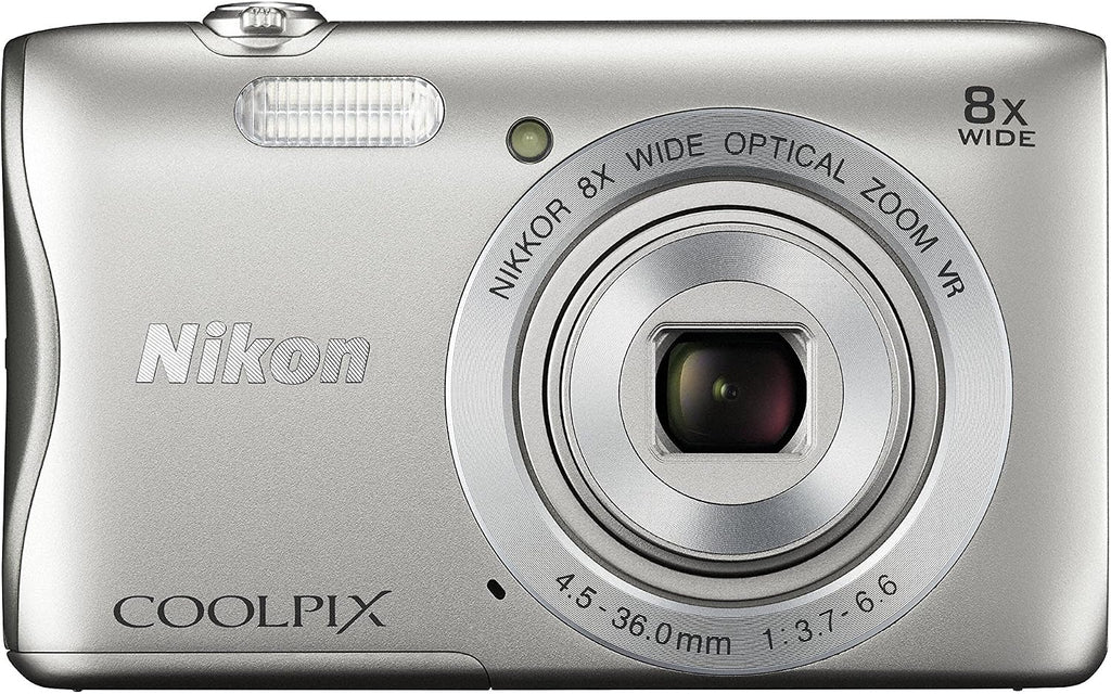 Nikon COOLPIX S3700 20MP Digital Camera with 8x Optical Zoom and Built-In Wi-Fi (Silver) (Renewed)