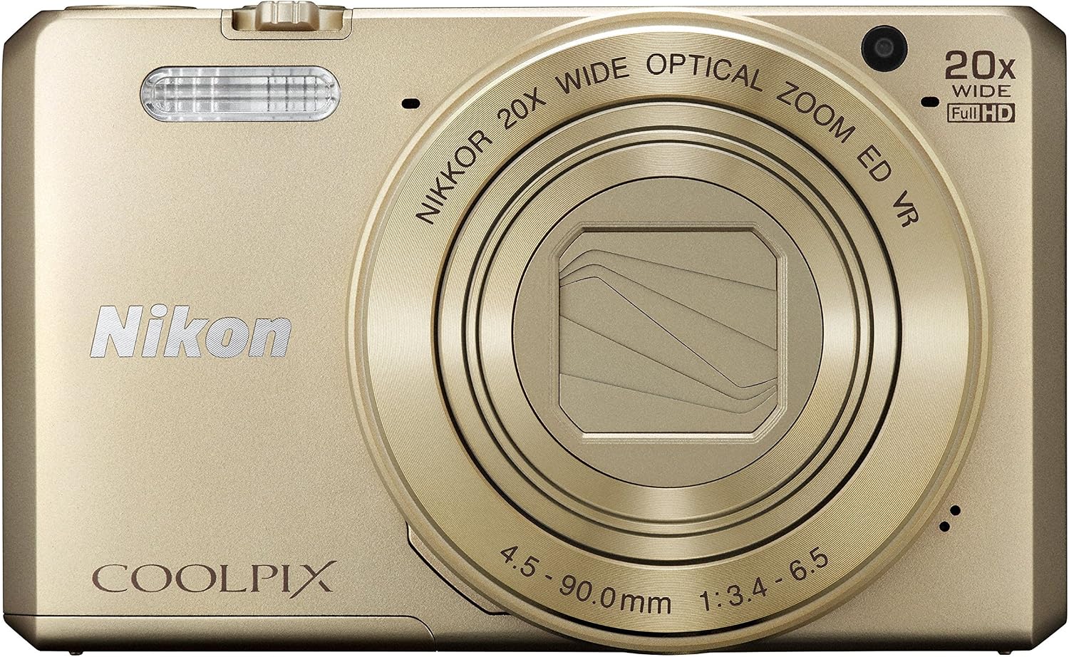 Nikon COOLPIX S7000 Digital Camera (Gold) - International Version (No Warranty)