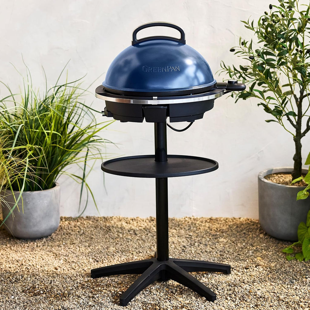 GreenPan 2-in-1 Portable Indoor/Outdoor Electric Grill & Griddle, Navy