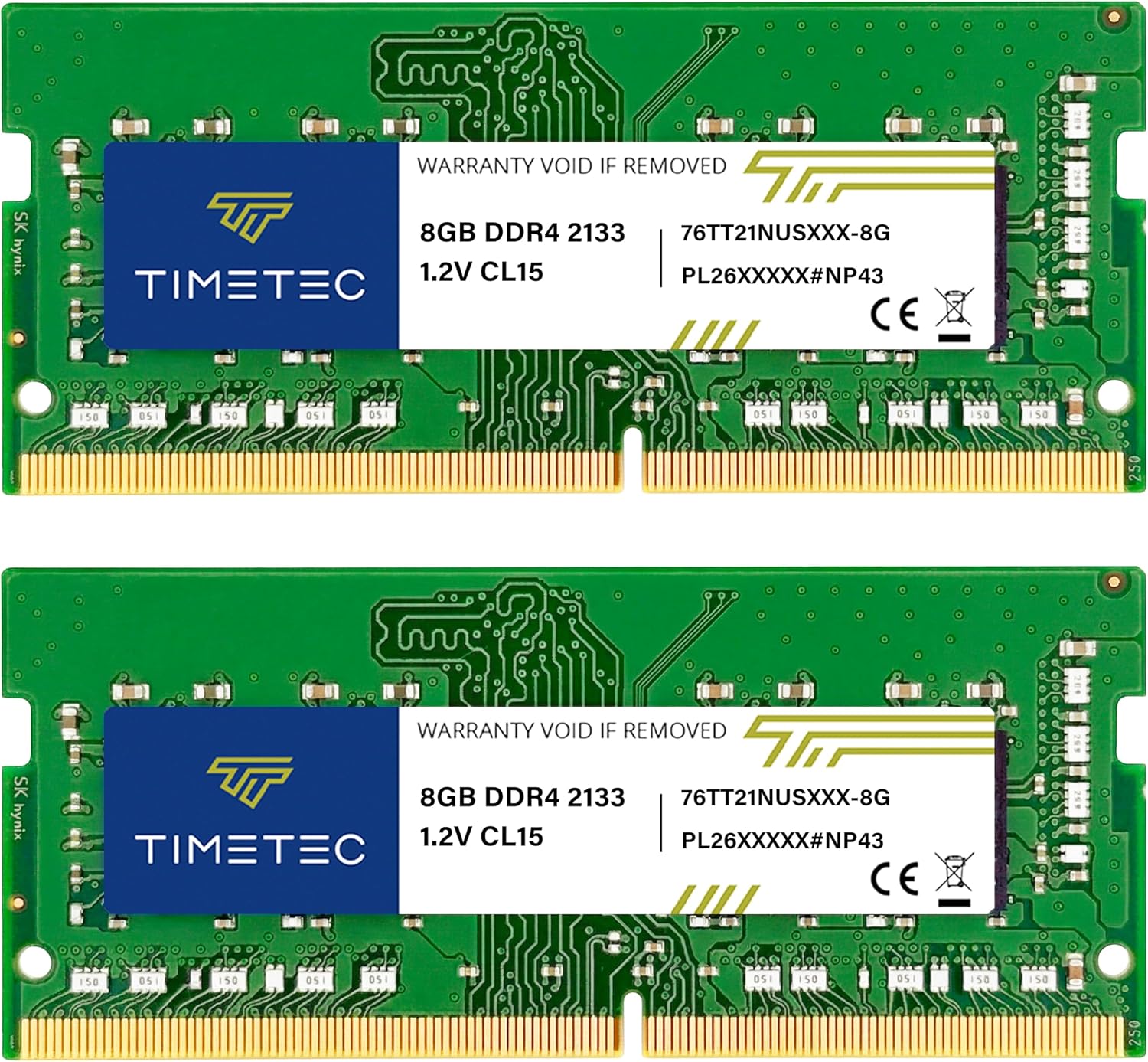 Timetec 16GB KIT (2x8GB) DDR4 2133MHz (PC4-2133P) PC4-17000 SODIMM Laptop RAM – 260-Pin 1.2V CL15 Non-ECC Unbuffered Memory Module for Laptop, Notebook, Mini PC, All-in-One