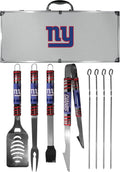 NFL Siskiyou Sports Fan Shop New York Giants Steel Tailgater BBQ Set w/Case 8 piece Gray