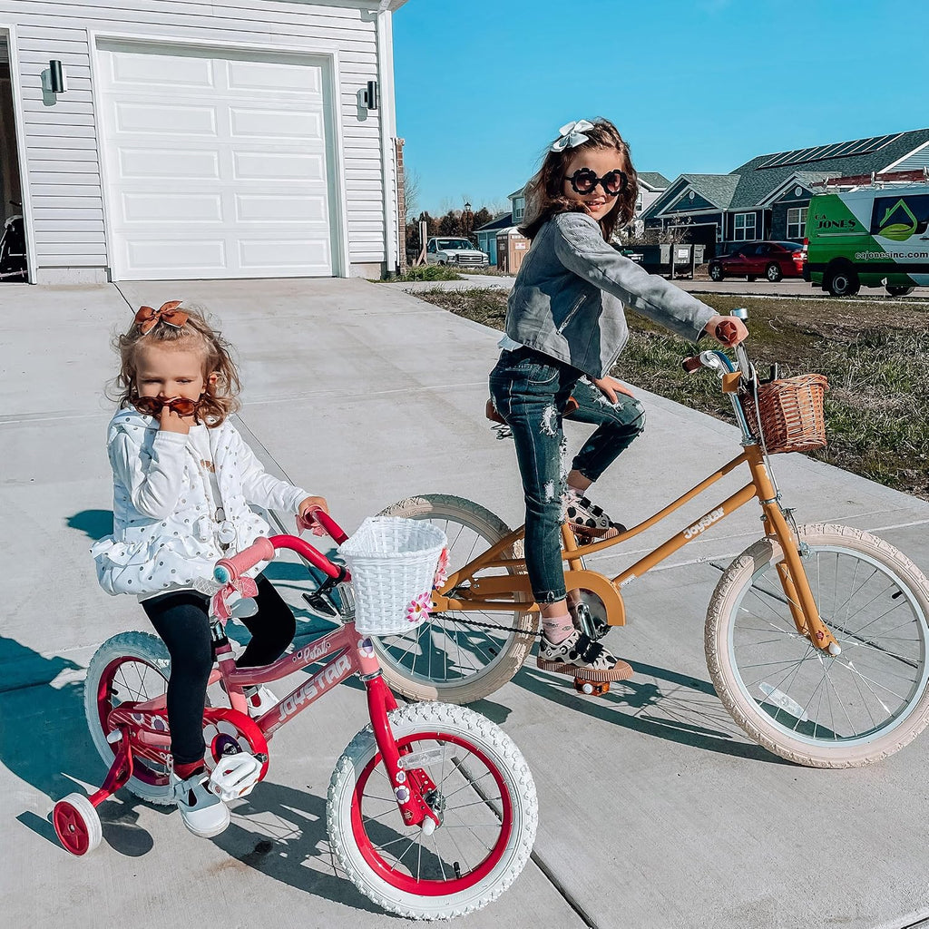 JOYSTAR Girls Bike for 2-12 Years Old Toddlers and Kids, 12' 14' 16' 18' 20' Retro Style Kids Bike with Training Wheels, 18 20 Inch Children Bicycle with Kickstand