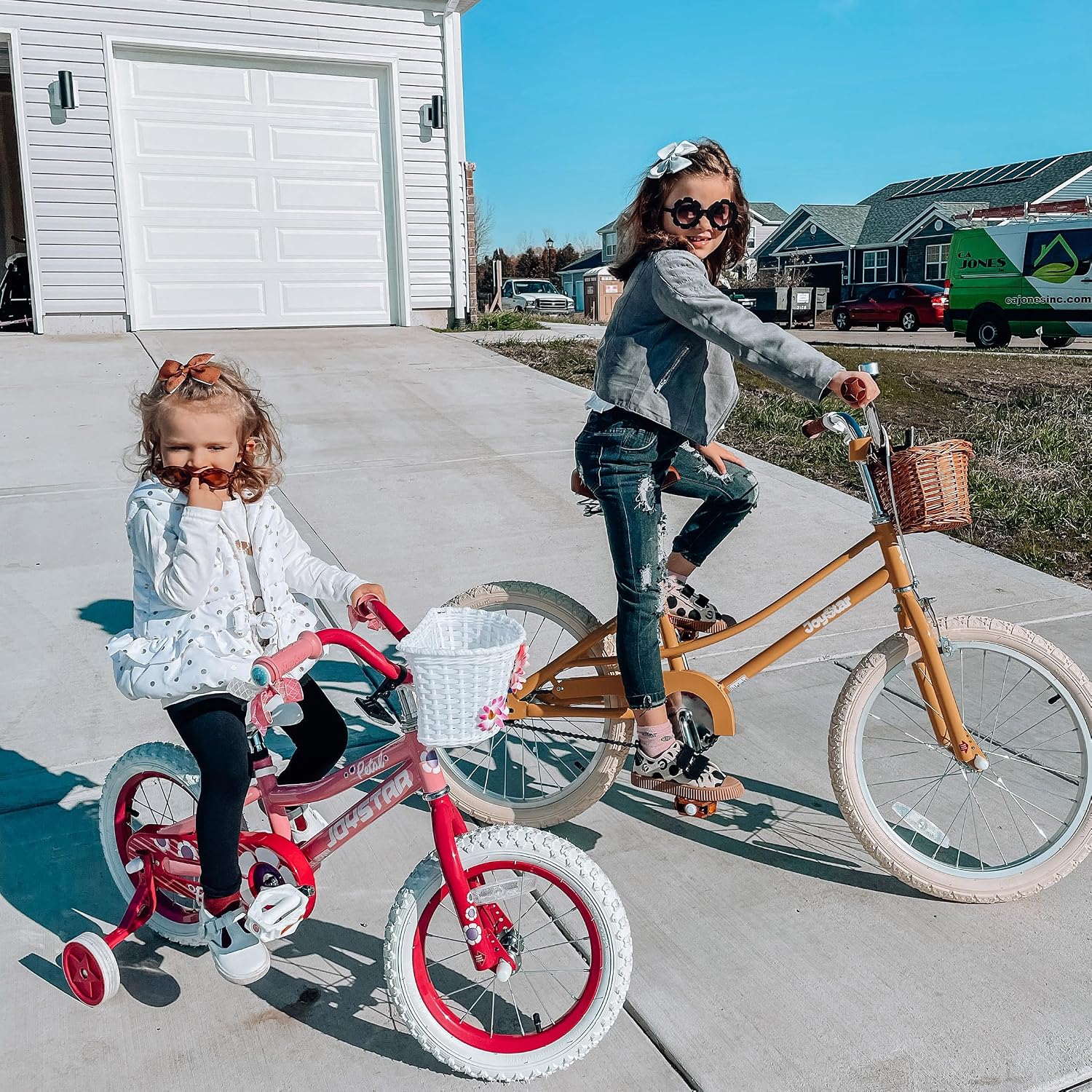 JOYSTAR Girls Bike for 2-12 Years Old Toddlers and Kids, 12' 14' 16' 18' 20' Retro Style Kids Bike with Training Wheels, 18 20 Inch Children Bicycle with Kickstand