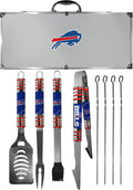 NFL Siskiyou Sports Fan Shop Buffalo Bills Steel Tailgater BBQ Set w/Case 8 piece Gray
