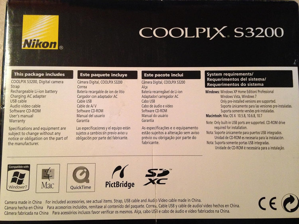 Nikon Coolpix S3200 16.0 Mp 6X Wide Optical Zoom Digital Camera (Silver)
