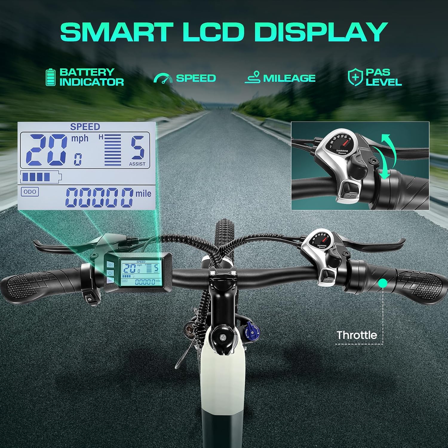 Wooken Electric Bike for Adults, 1000W Peak Ebike, 26' x 2.1' Tire Step Through Electric Bike, City Cruiser Ebike with 48V 10.4/15Ah Removable Battery, 7 Speed, SGS Certified to UL2849