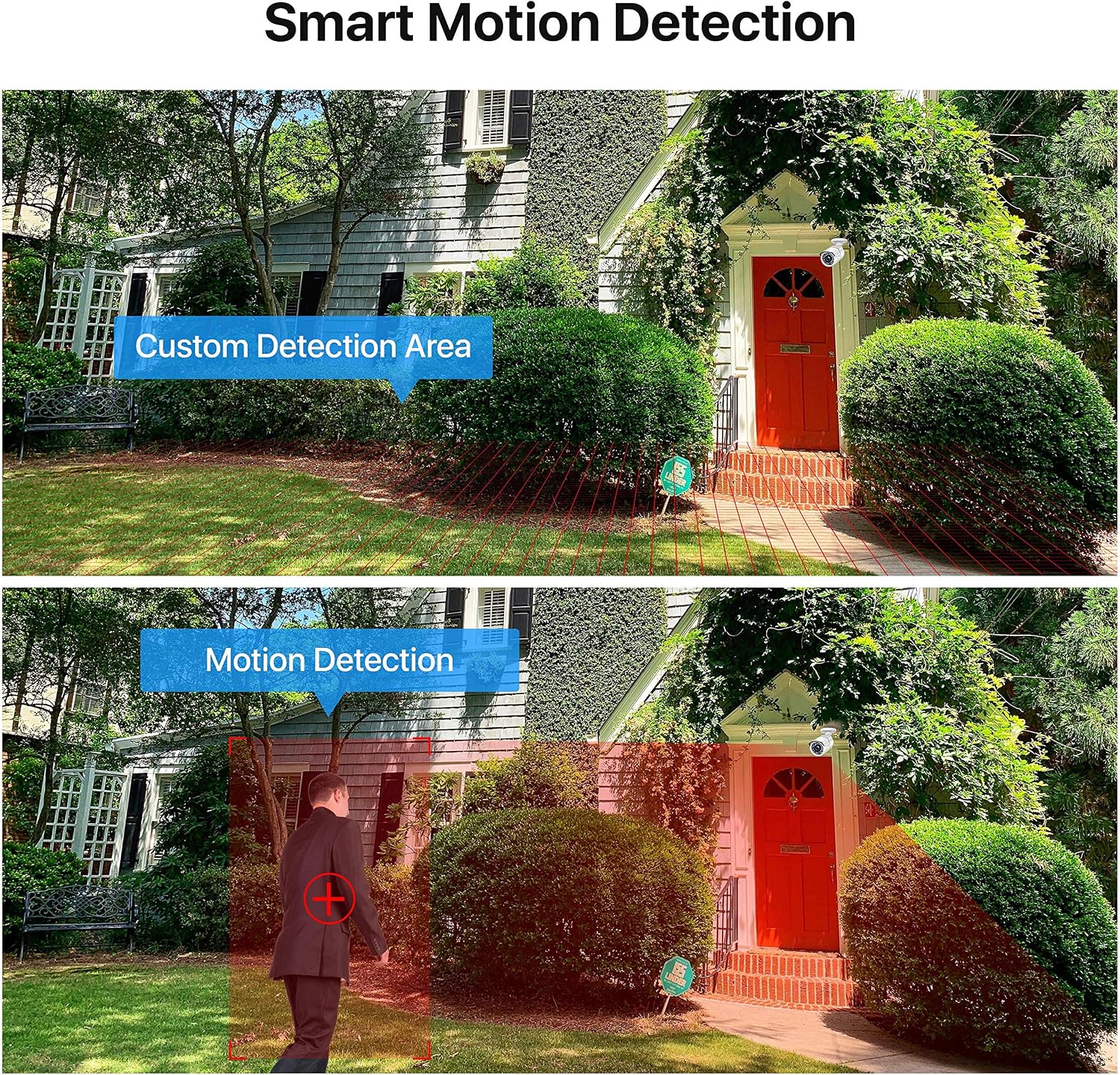 ZOSI H.265+ 1080p 16 Channel Security Camera System with AI Human Vehicle Detect, Hybrid 4in1 DVR, 8 x 1080p CCTV Bullet Cameras Outdoor, 120ft Night Vision and 105°Wide Angle, Remote Access, 4TB HDD